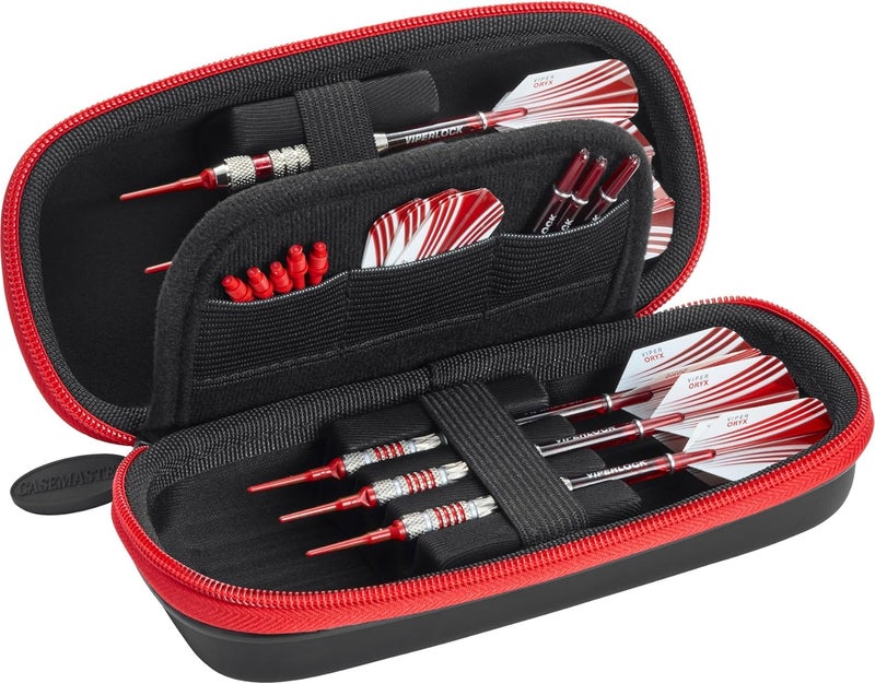 CASEMASTER Sentry Dart Case Slim EVA Shell for Steel and Soft Tip Darts, Hold 6 Darts and Features Built-in Storage for Flights, Tips and Shafts - Image 1